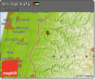 Physical Map of Khirbat Kafā