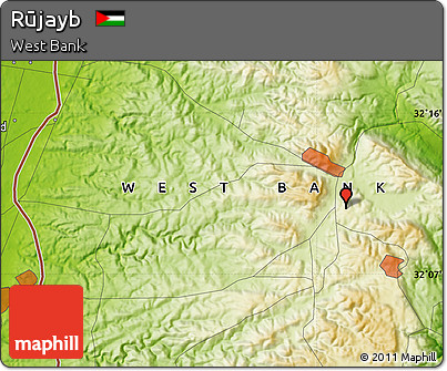 Physical Map of Rūjayb