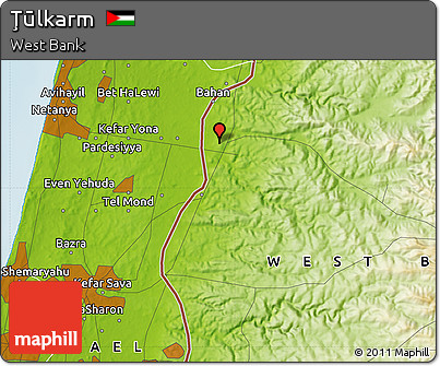 Physical Map of Ţūlkarm