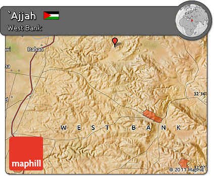 Satellite Map of `Ajjah