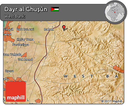 Satellite Map of Dayr Al Ghuşūn