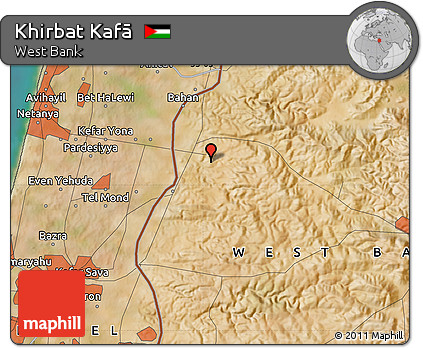Satellite Map of Khirbat Kafā