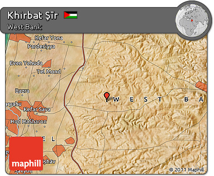 Satellite Map of Khirbat Şīr