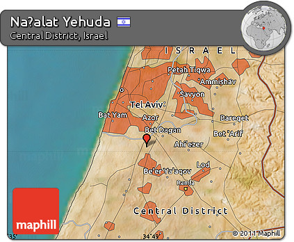 Satellite Map of Naẖalat Yehuda
