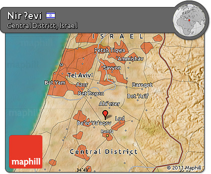Satellite Map of Nir Ẕevi