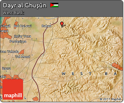 Satellite Map of Dayr Al Ghuşūn