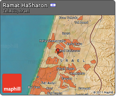 Satellite Map of Ramat HaSharon