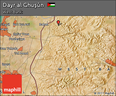 Satellite Map of Dayr Al Ghuşūn