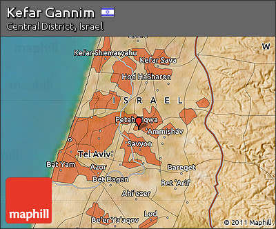 Satellite Map of Kefar Gannim
