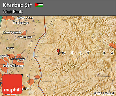 Satellite Map of Khirbat Şīr