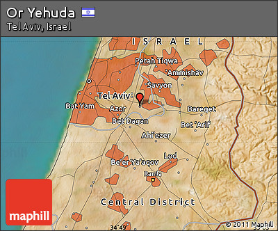 Satellite Map of Or Yehuda