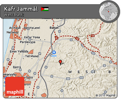 Shaded Relief Map of Kafr Jammāl