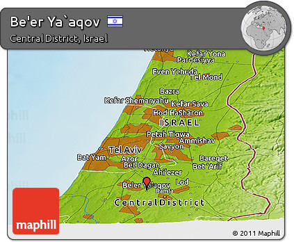 Physical Panoramic Map of Be'er Ya`aqov