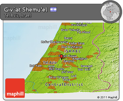 Physical Panoramic Map of Giv`at Shemu'el