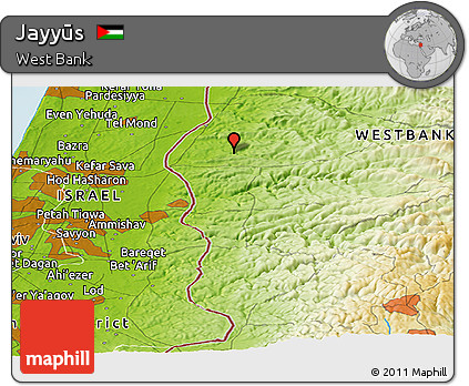 Physical Panoramic Map of Jayyūs