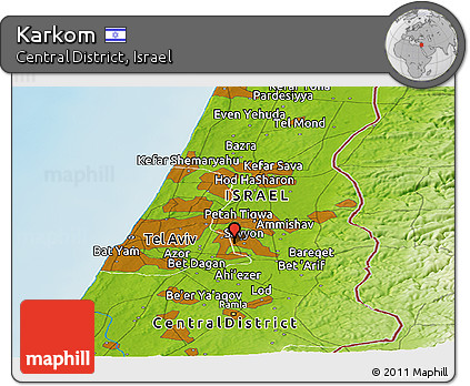 Physical Panoramic Map of Karkom