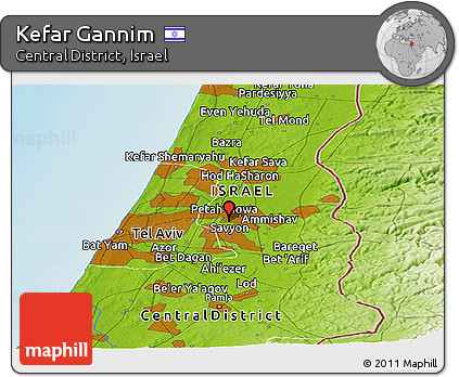 Physical Panoramic Map of Kefar Gannim