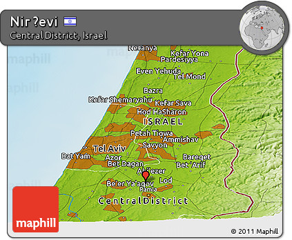 Physical Panoramic Map of Nir Ẕevi