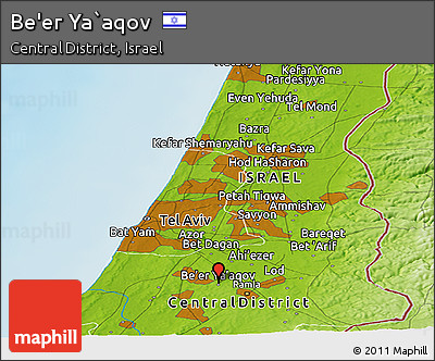 Physical Panoramic Map of Be'er Ya`aqov