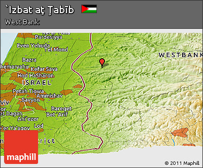 Physical Panoramic Map of `Izbat Aţ Ţabīb