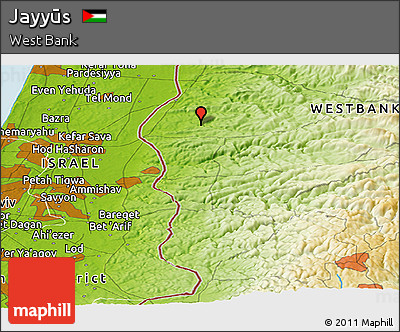 Physical Panoramic Map of Jayyūs