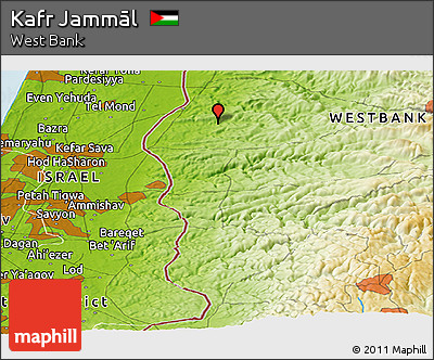 Physical Panoramic Map of Kafr Jammāl