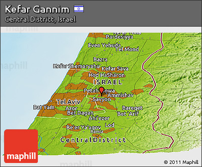 Physical Panoramic Map of Kefar Gannim