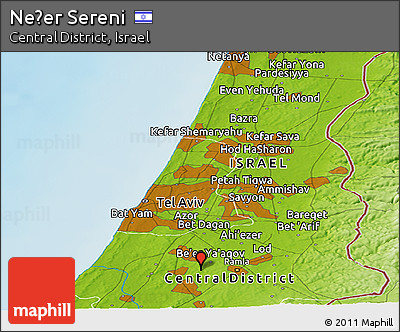 Physical Panoramic Map of Neẕer Sereni