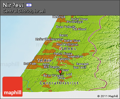 Physical Panoramic Map of Nir Ẕevi