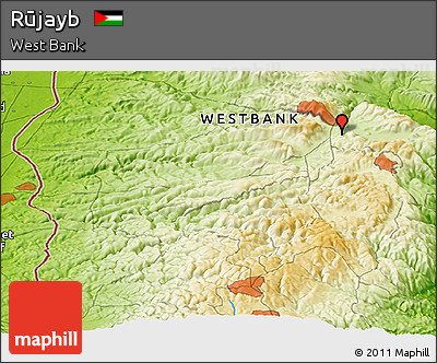 Physical Panoramic Map of Rūjayb