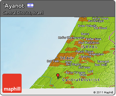 Physical Panoramic Map of `Ayanot