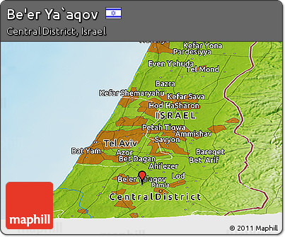 Physical Panoramic Map of Be'er Ya`aqov
