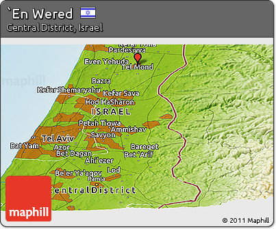 Physical Panoramic Map of `En Wered