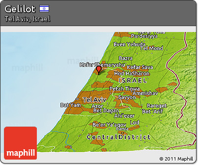 Physical Panoramic Map of Gelilot
