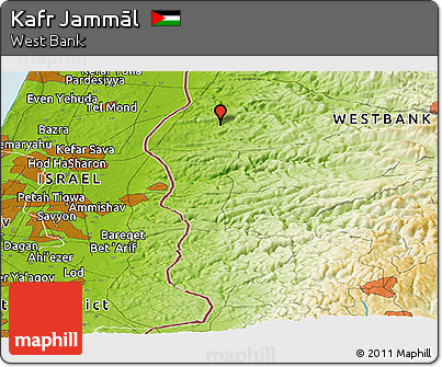 Physical Panoramic Map of Kafr Jammāl