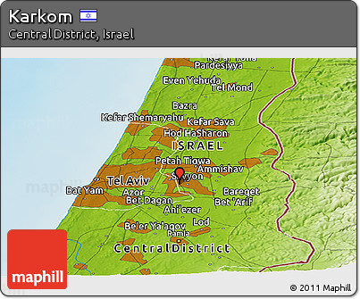 Physical Panoramic Map of Karkom