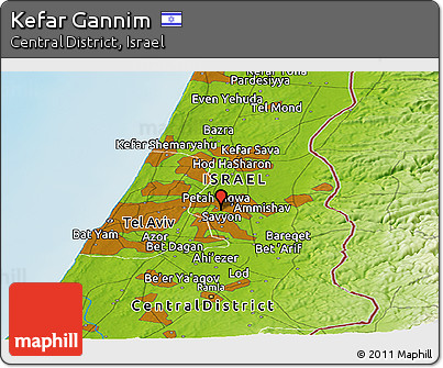 Physical Panoramic Map of Kefar Gannim