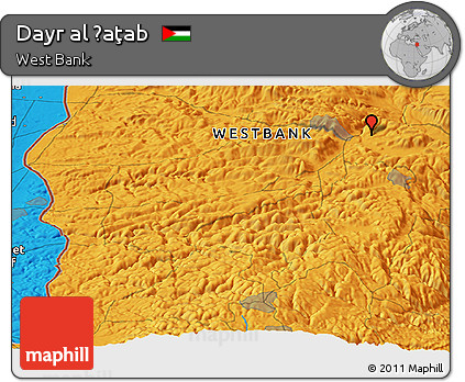 Political Panoramic Map of Dayr Al Ḩaţab