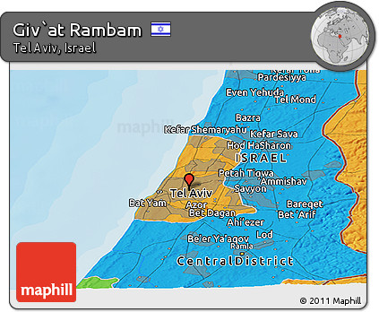 Political Panoramic Map of Giv`at Rambam