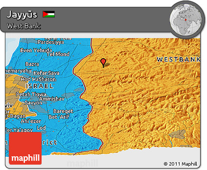 Political Panoramic Map of Jayyūs