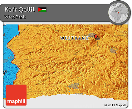 Political Panoramic Map of Kafr Qallīl
