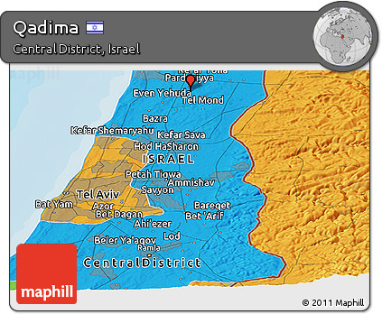 Political Panoramic Map of Qadima