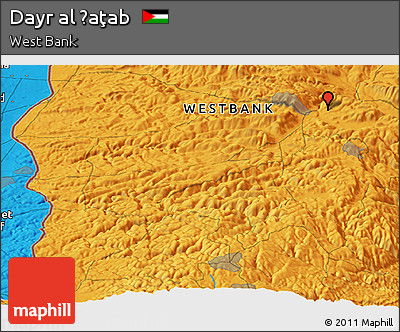 Political Panoramic Map of Dayr Al Ḩaţab