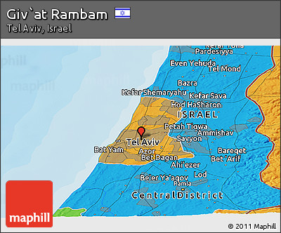 Political Panoramic Map of Giv`at Rambam