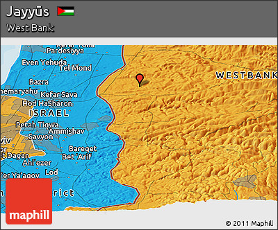 Political Panoramic Map of Jayyūs