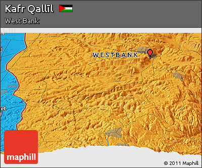 Political Panoramic Map of Kafr Qallīl