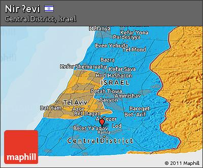 Political Panoramic Map of Nir Ẕevi