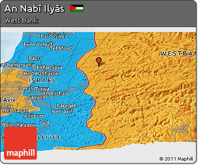 Political Panoramic Map of An Nabī Ilyās
