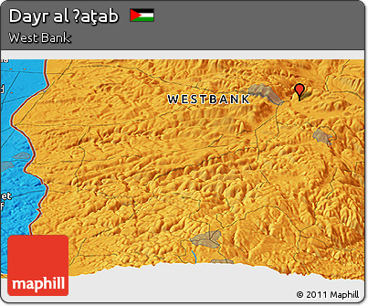 Political Panoramic Map of Dayr Al Ḩaţab