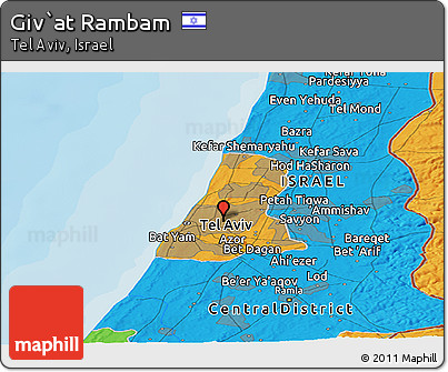 Political Panoramic Map of Giv`at Rambam